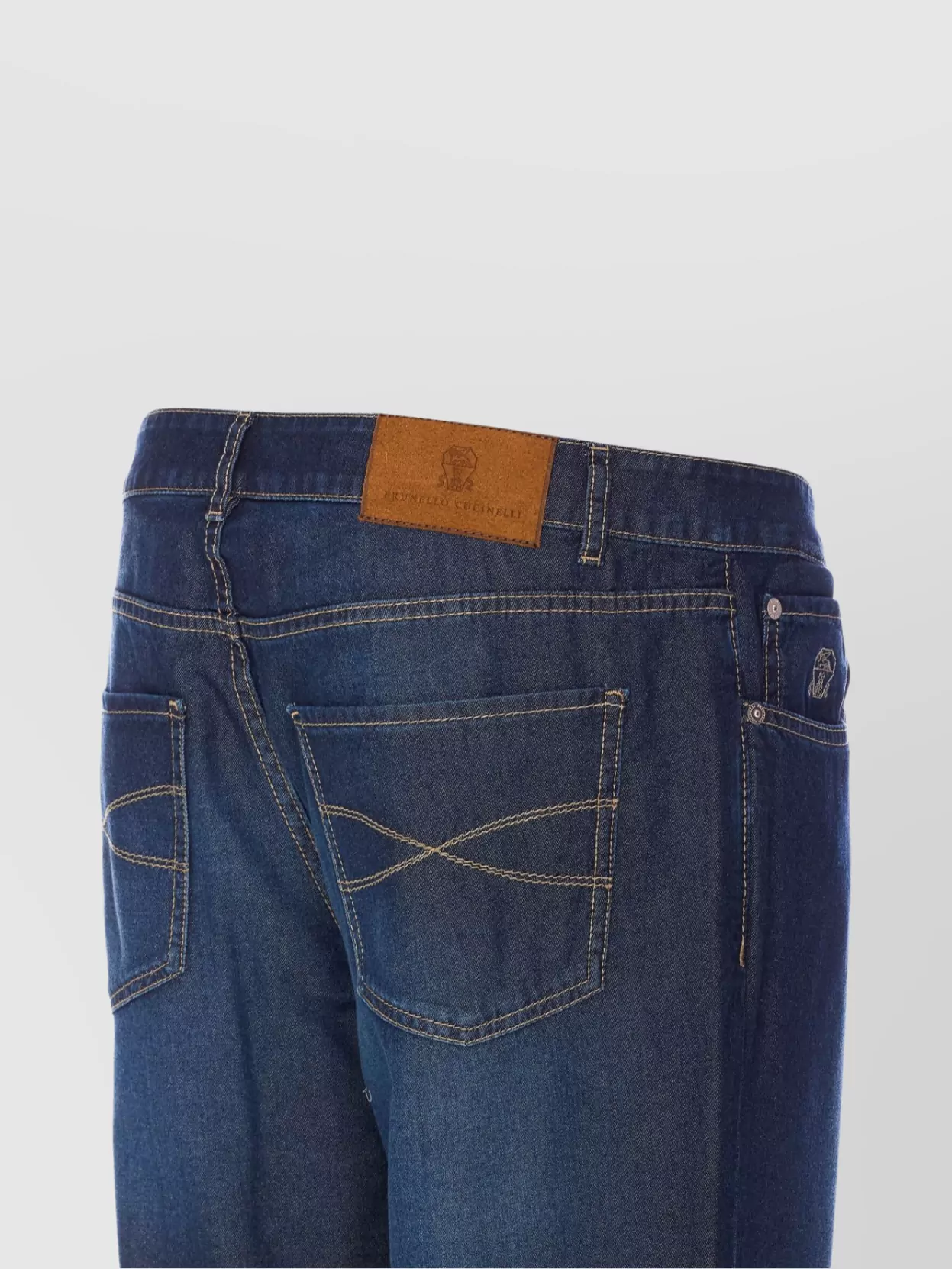 Brunello Cucinelli Rolled Cuffs Denim Jeans Trousers