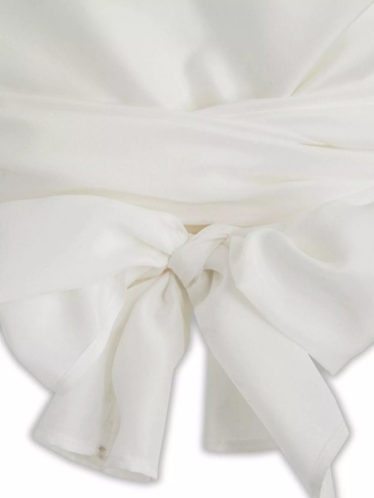 Alberta Ferretti Bow Detail Silk Crop Top