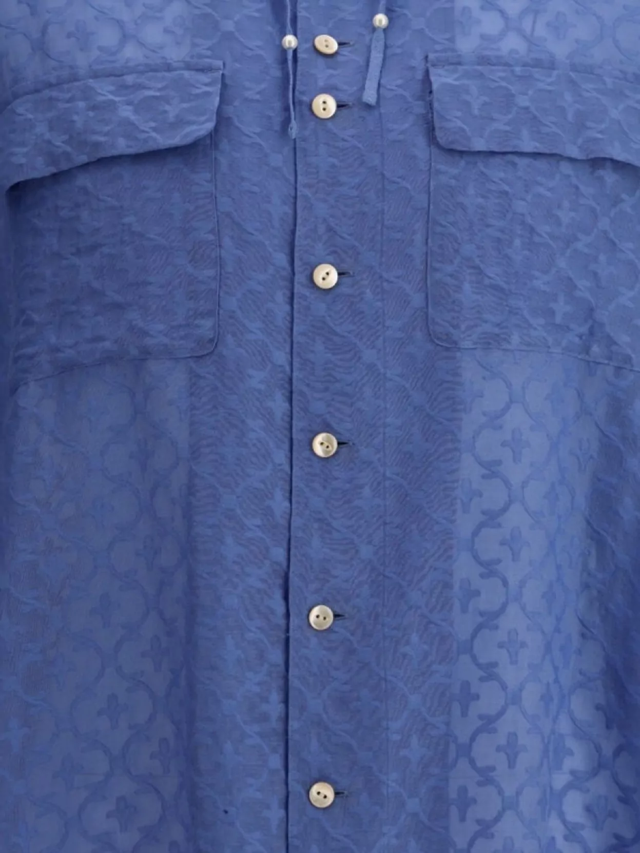 Undercover Drawstring Collar Oversized Shirt