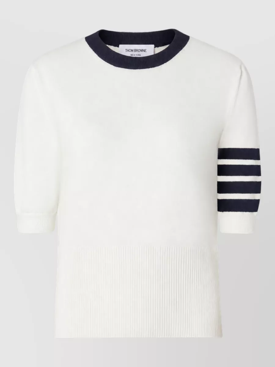 Thom Browne ribbed cotton short-sleeve t-shirt