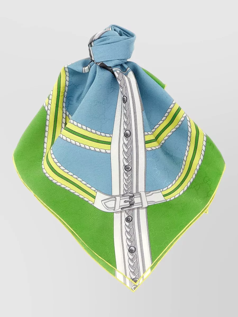 Gucci silk logo-print scarf
