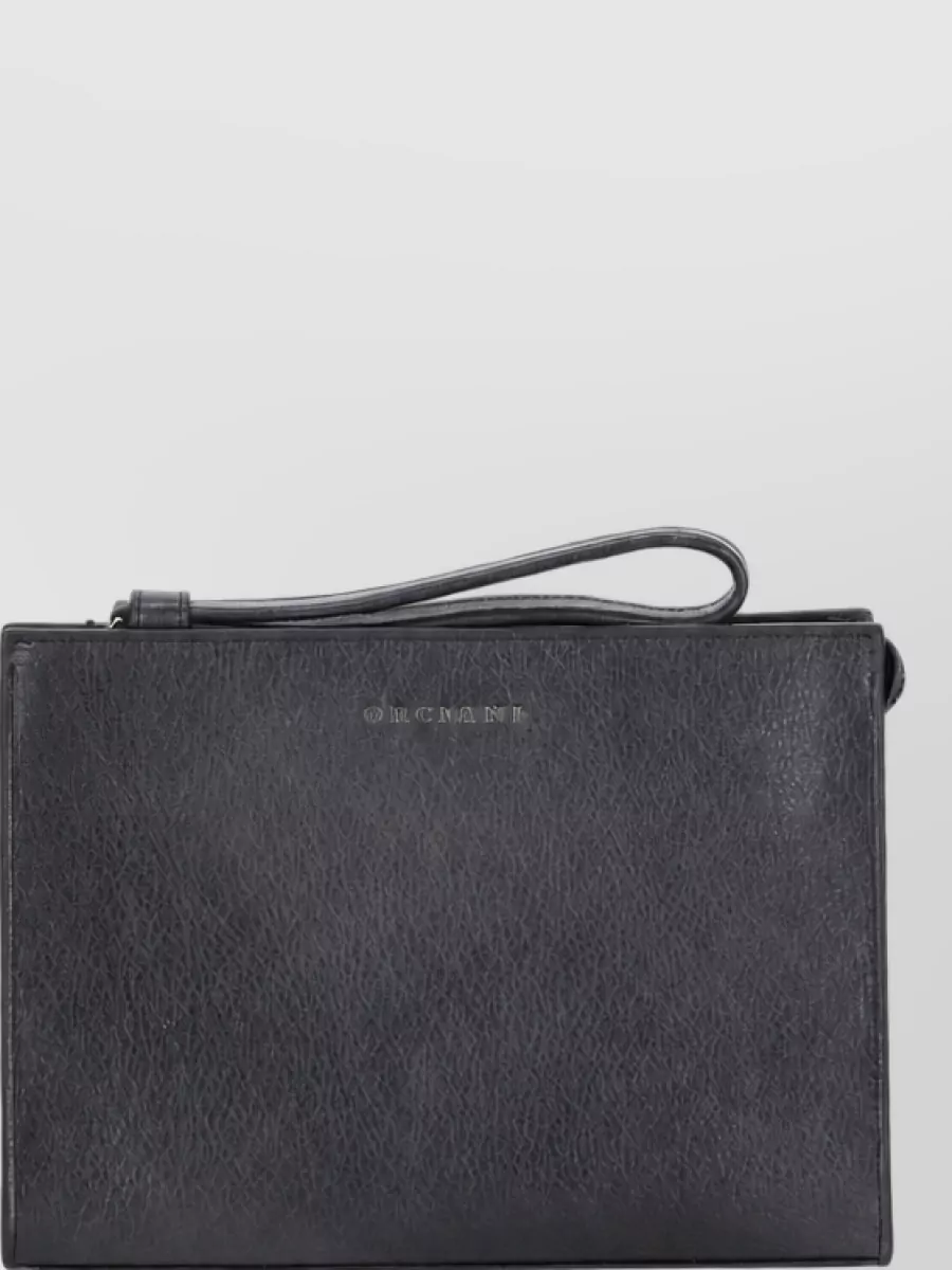 Orciani leather clutch bag