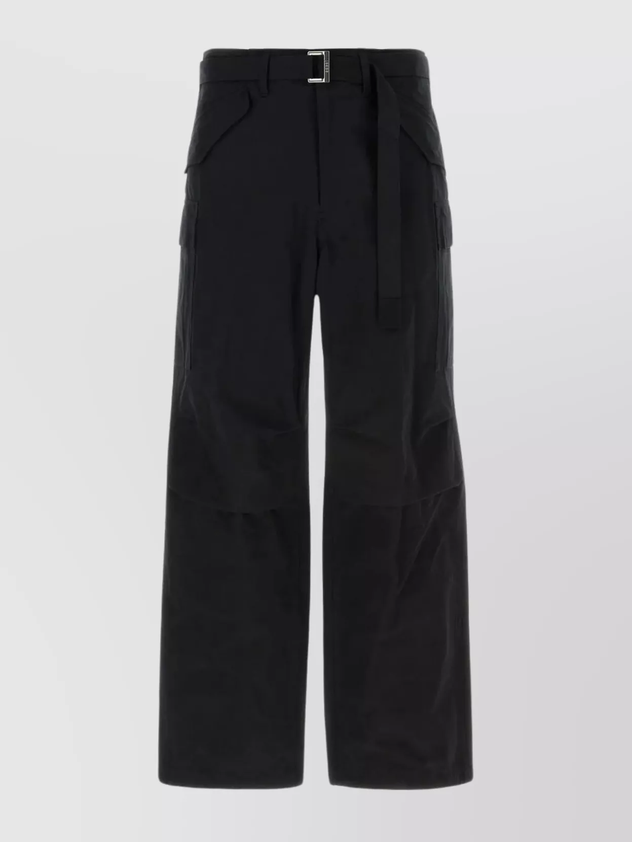 Shop Sacai Cargo Pant With Wide Leg And Detachable Belt