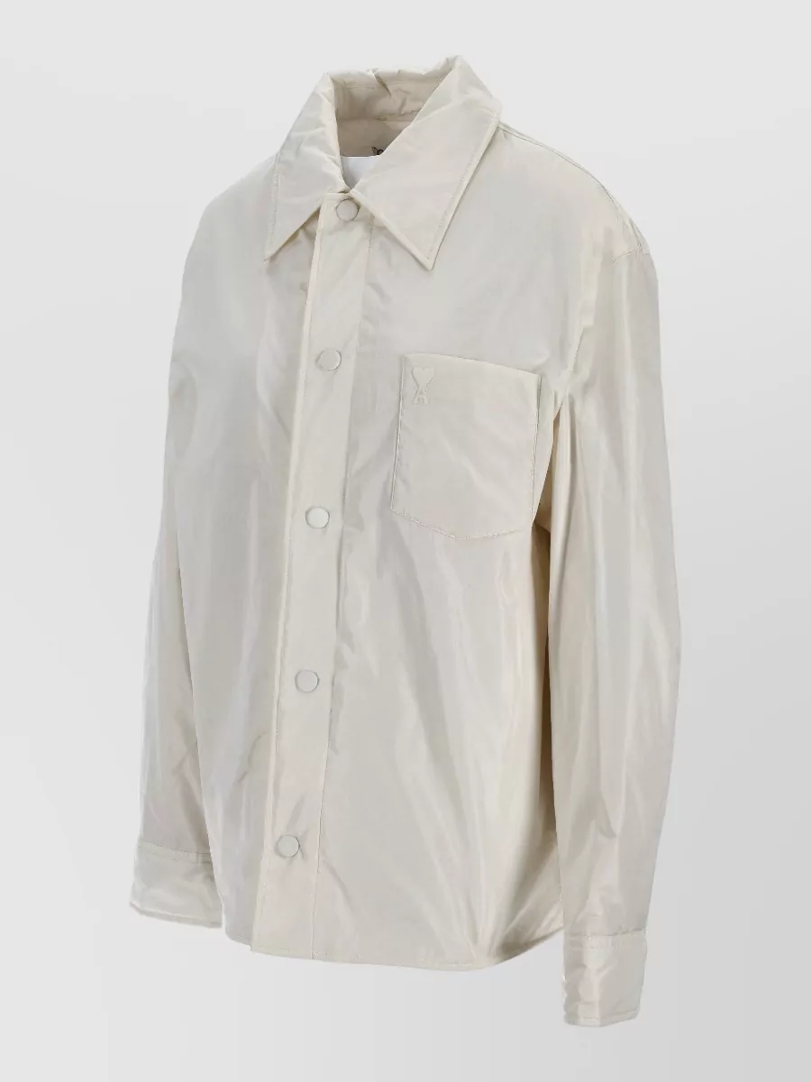 Ami Paris Padded Overshirt Jacket Heart Chest Pocket