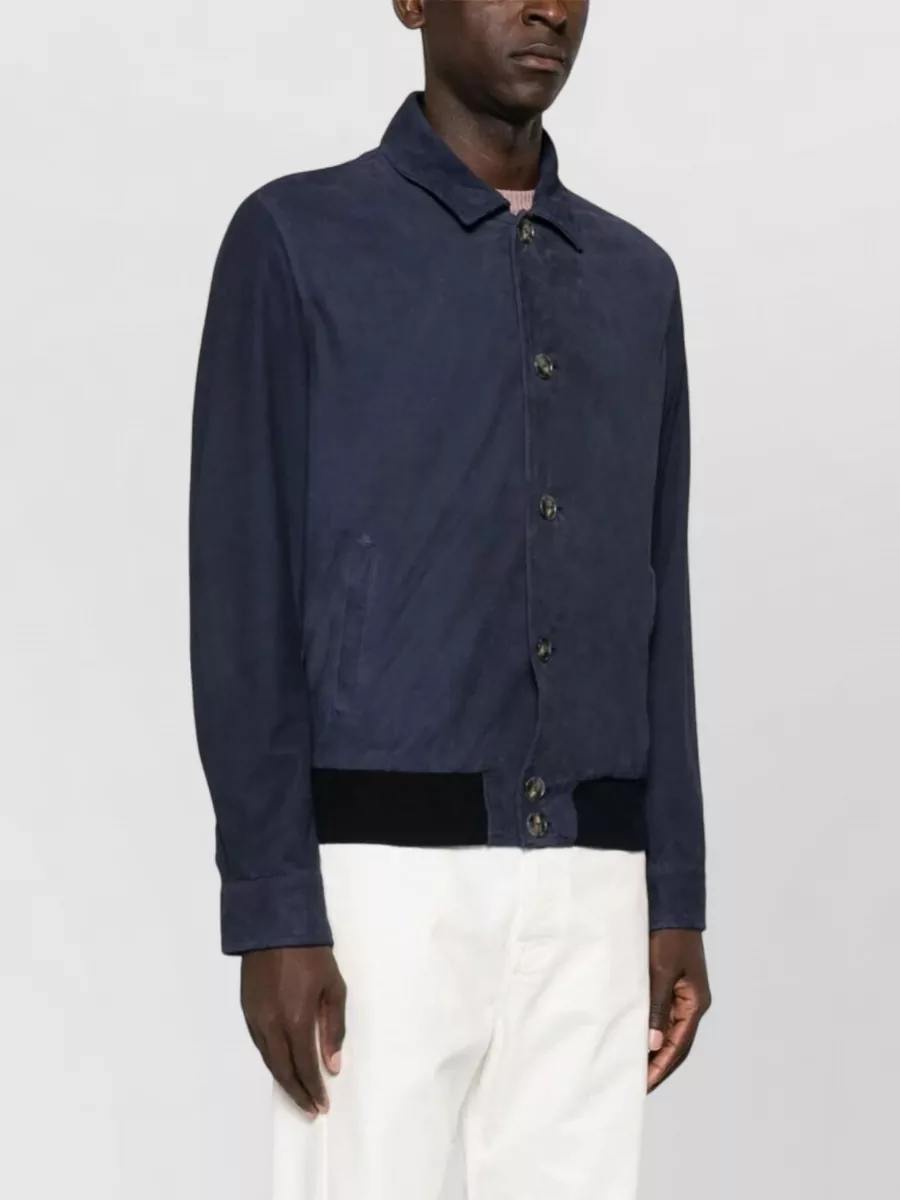 Barba Napoli Leather Bomber Jacket