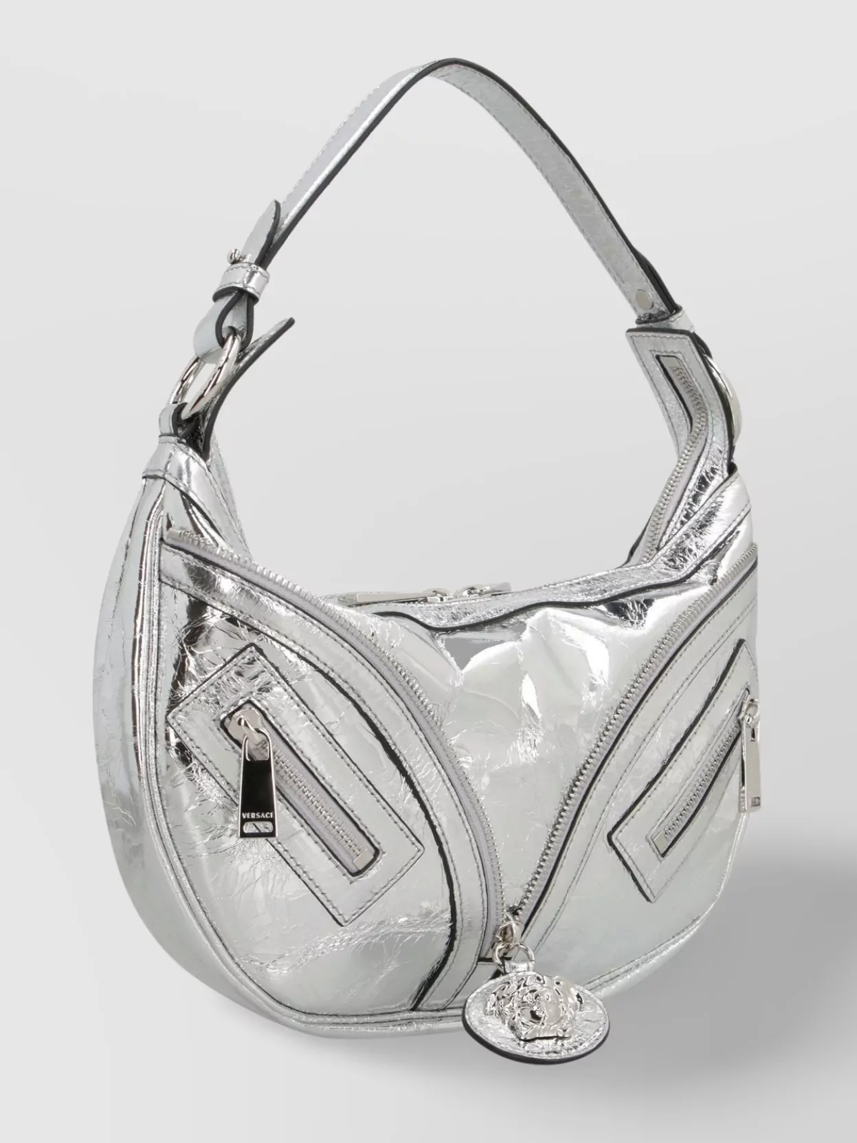 Versace Repeated Leather Shoulder Bag