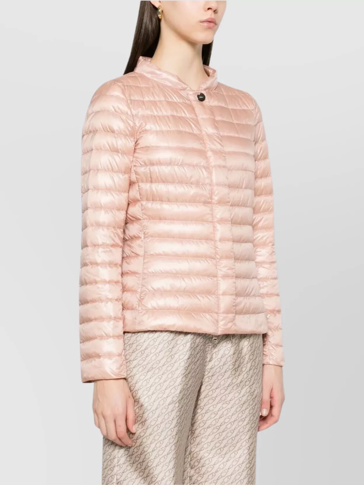 Herno Lightweight Quilted Down Jacket With Stand Collar