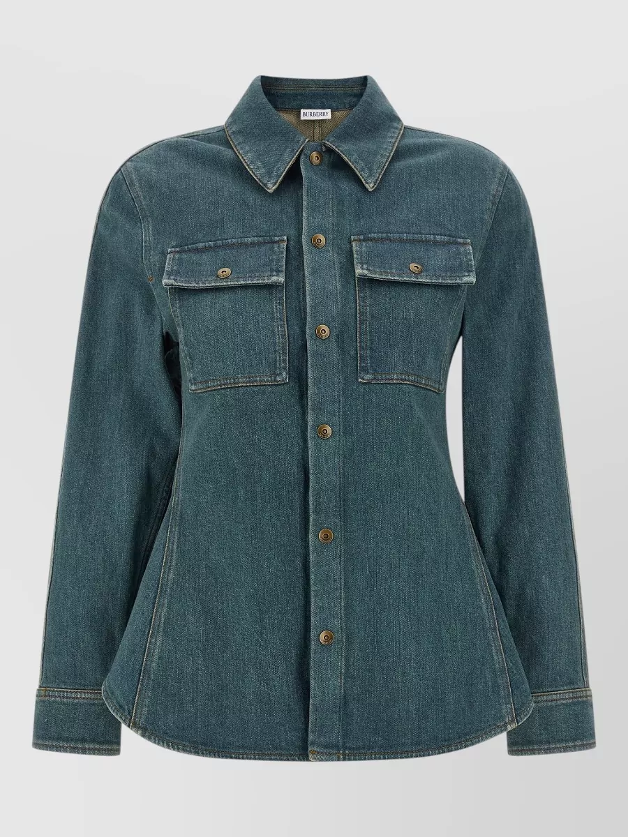 Burberry denim hourglass shirt jacket