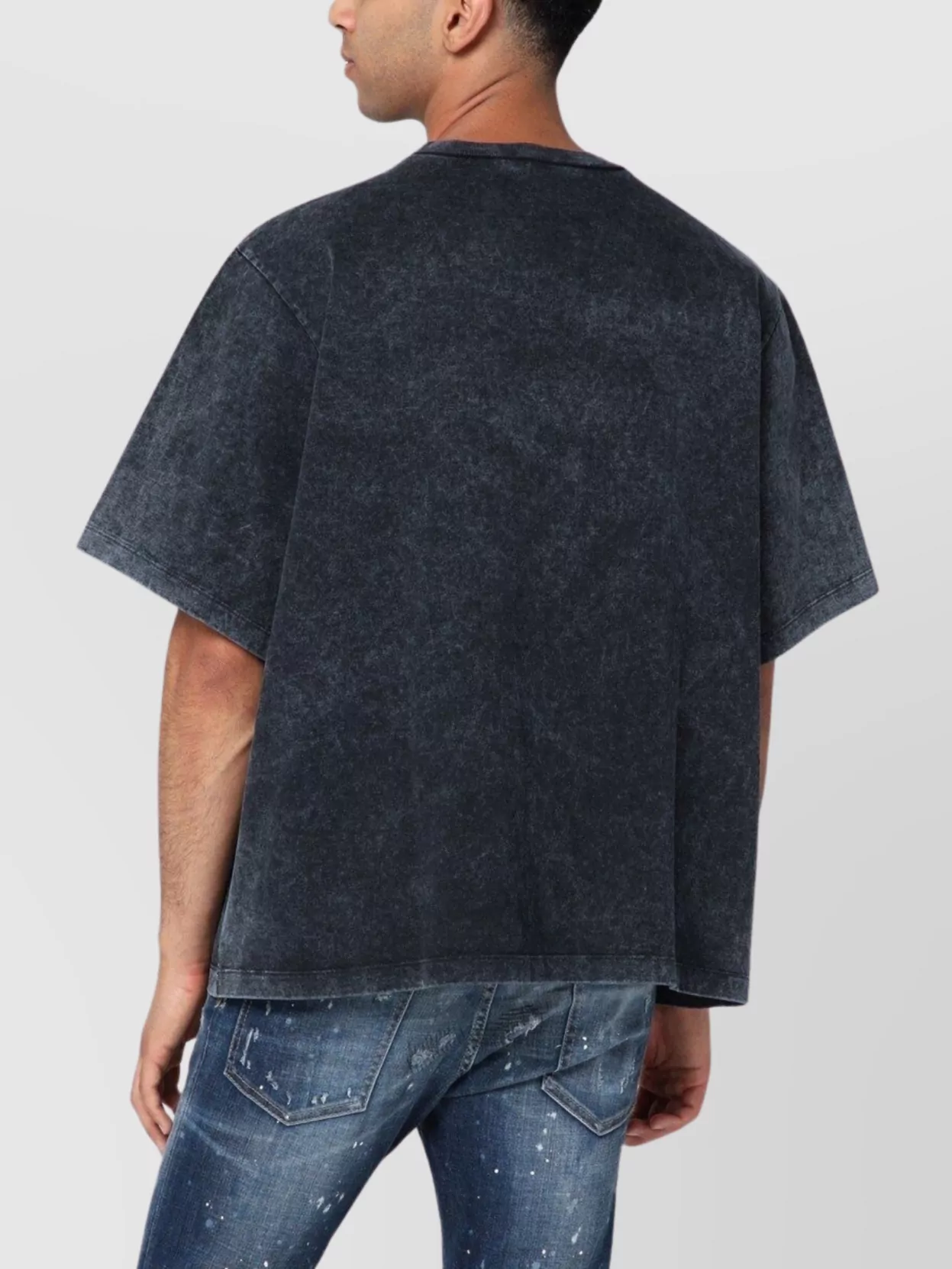 Dsquared2 Washed Grey T-shirt With Logo Men In Gray
