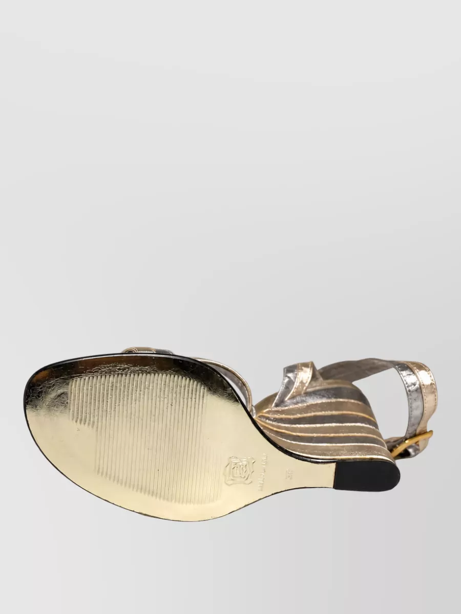 Dolce&Gabbana Leather Wedge Mules