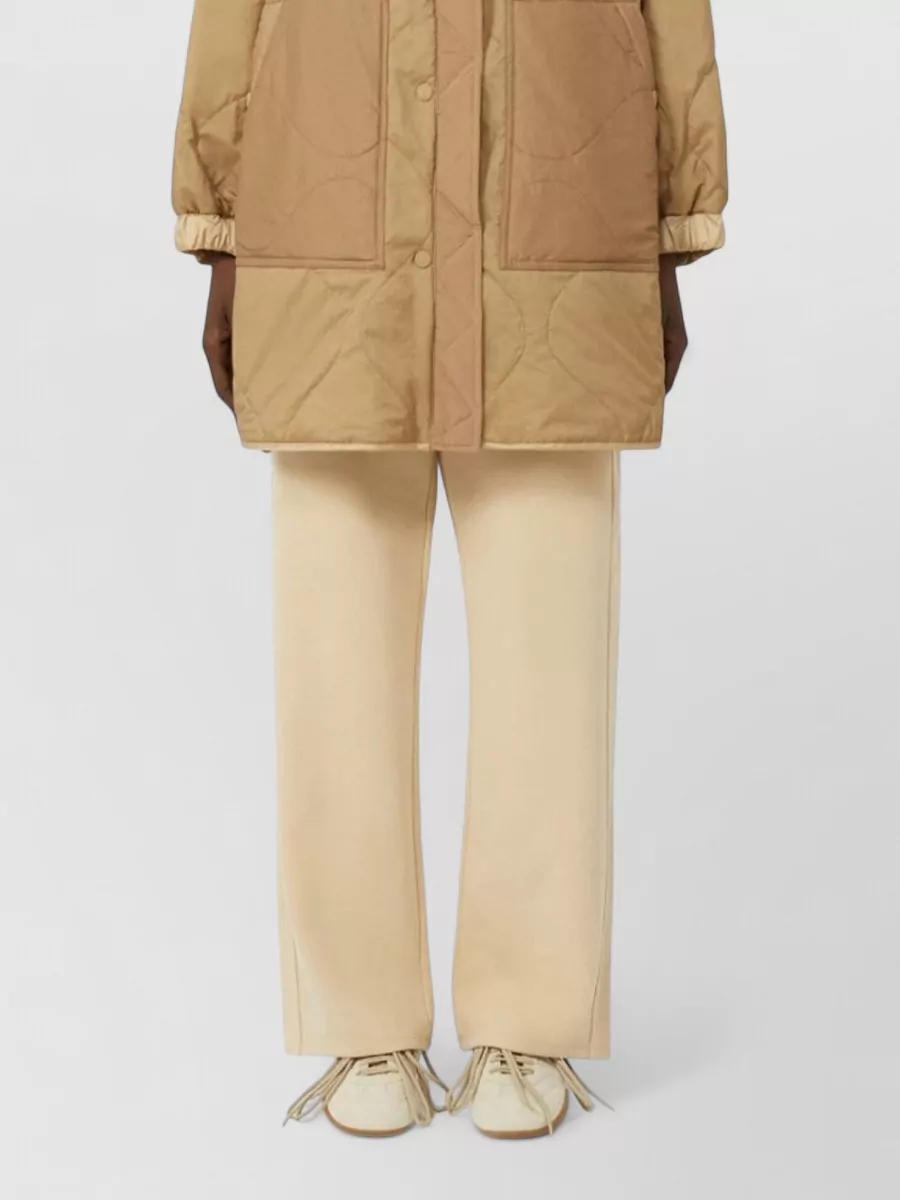 Weekend Max Mara Long Hooded Coat Quilted Belt And Pockets