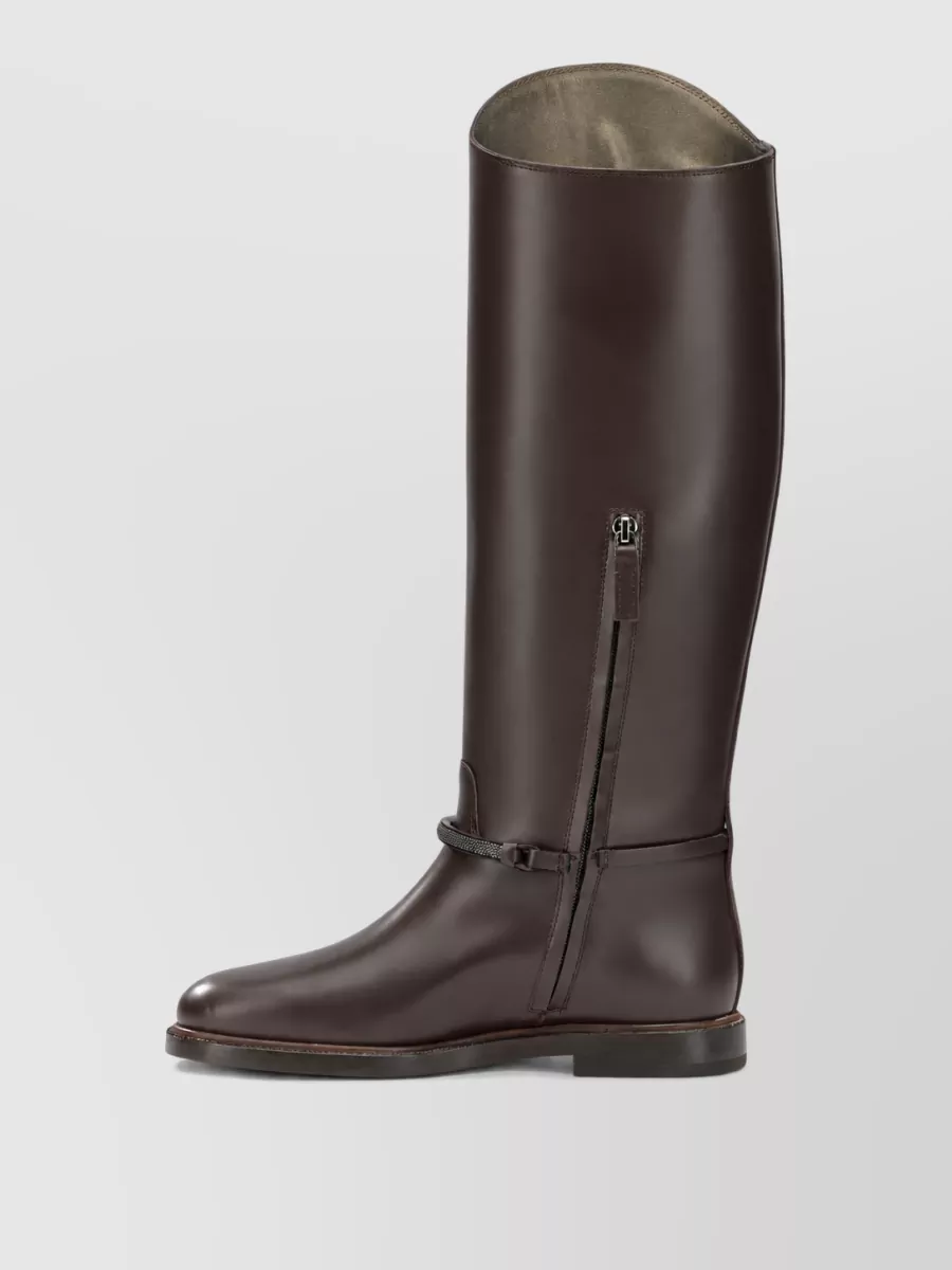 Brunello Cucinelli Leather Knee-High Boots