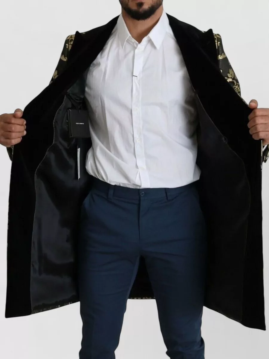 Dolce&Gabbana Brocade Double-Breasted Coat