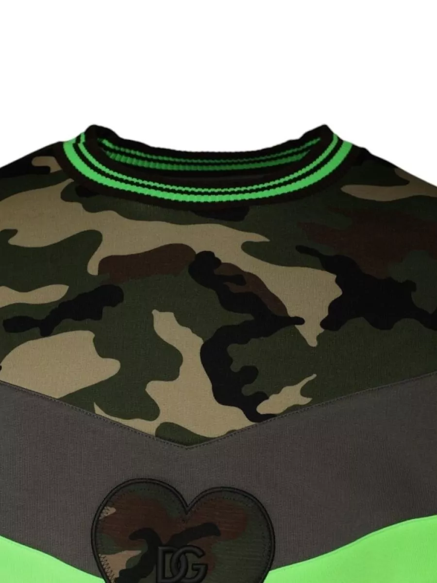 Dolce&Gabbana Camouflage Logo-Print Sweatshirt