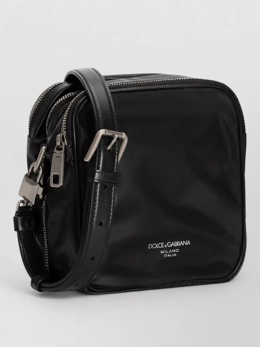 Dolce&Gabbana Leather Messenger Bag Adjustable Strap