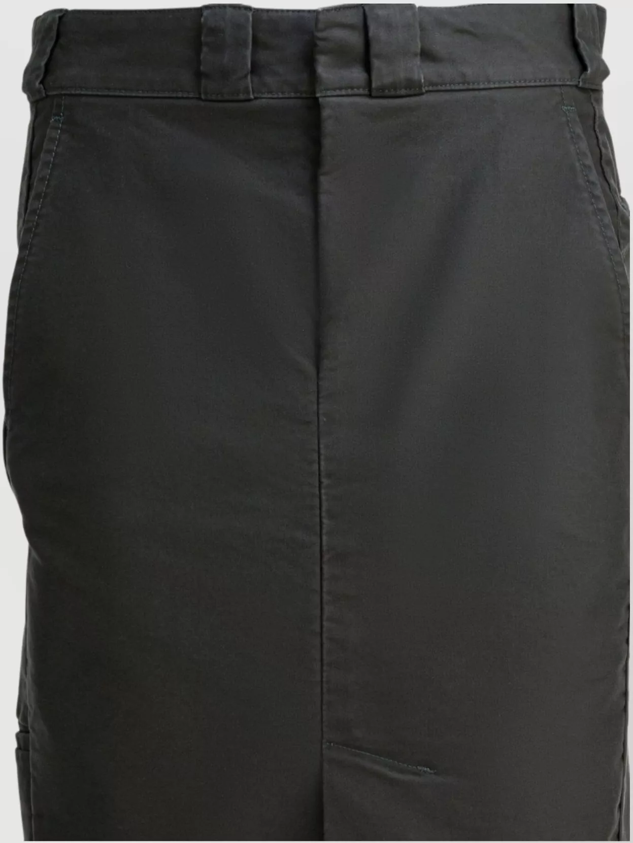 Maison Margiela Midi Skirt With Back Pocket And Front Slit In Black