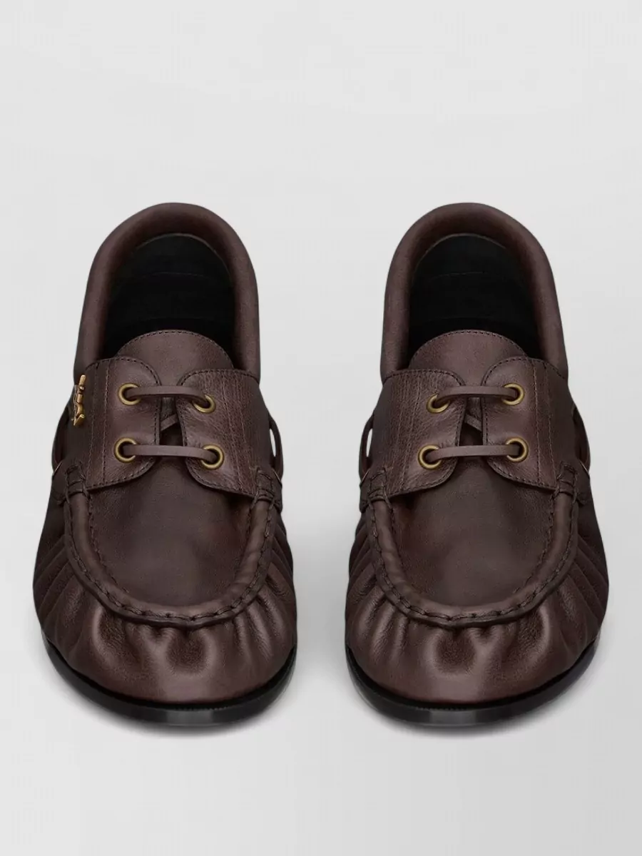 Saint Laurent leather boat shoes