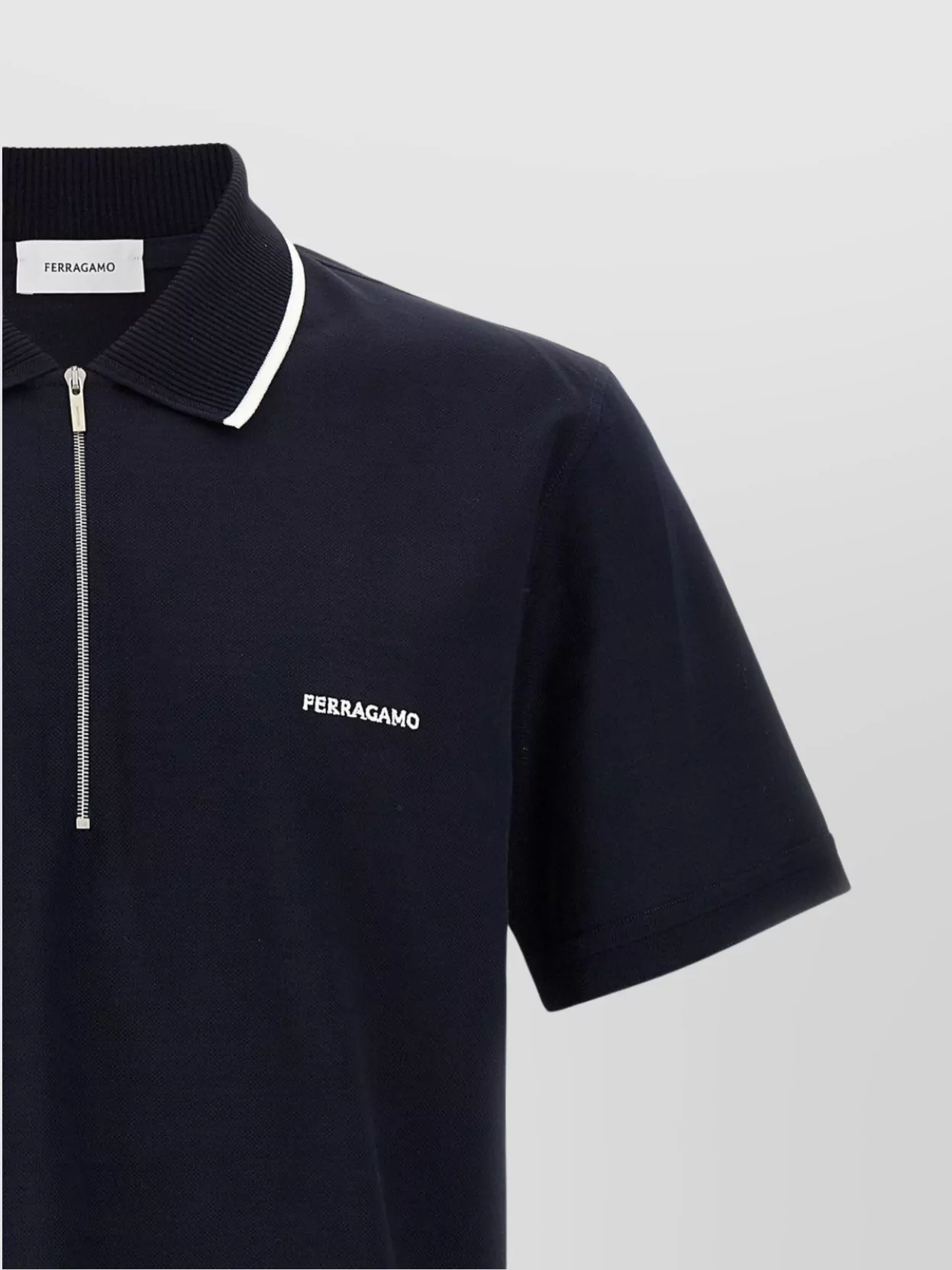 Ferragamo Embroidered Logo Polo Shirt