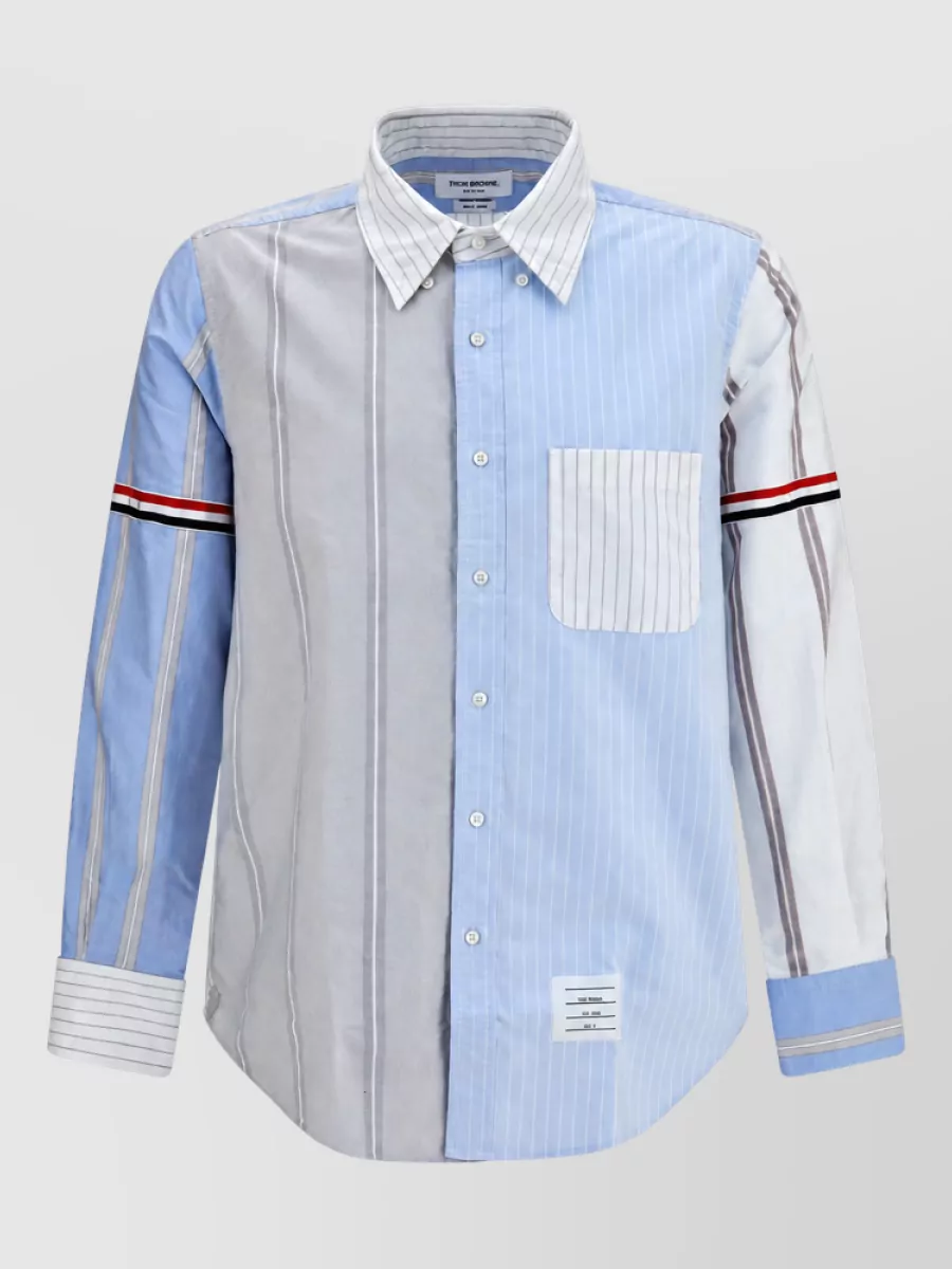 Thom Browne striped cotton oxford shirt