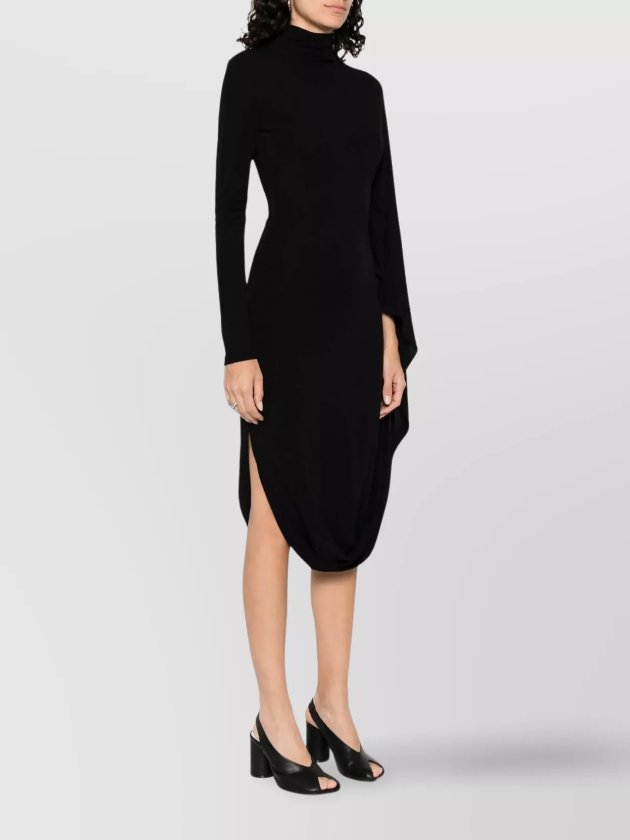 Stella Mccartney Draped Cape Sleeve Jersey Dress