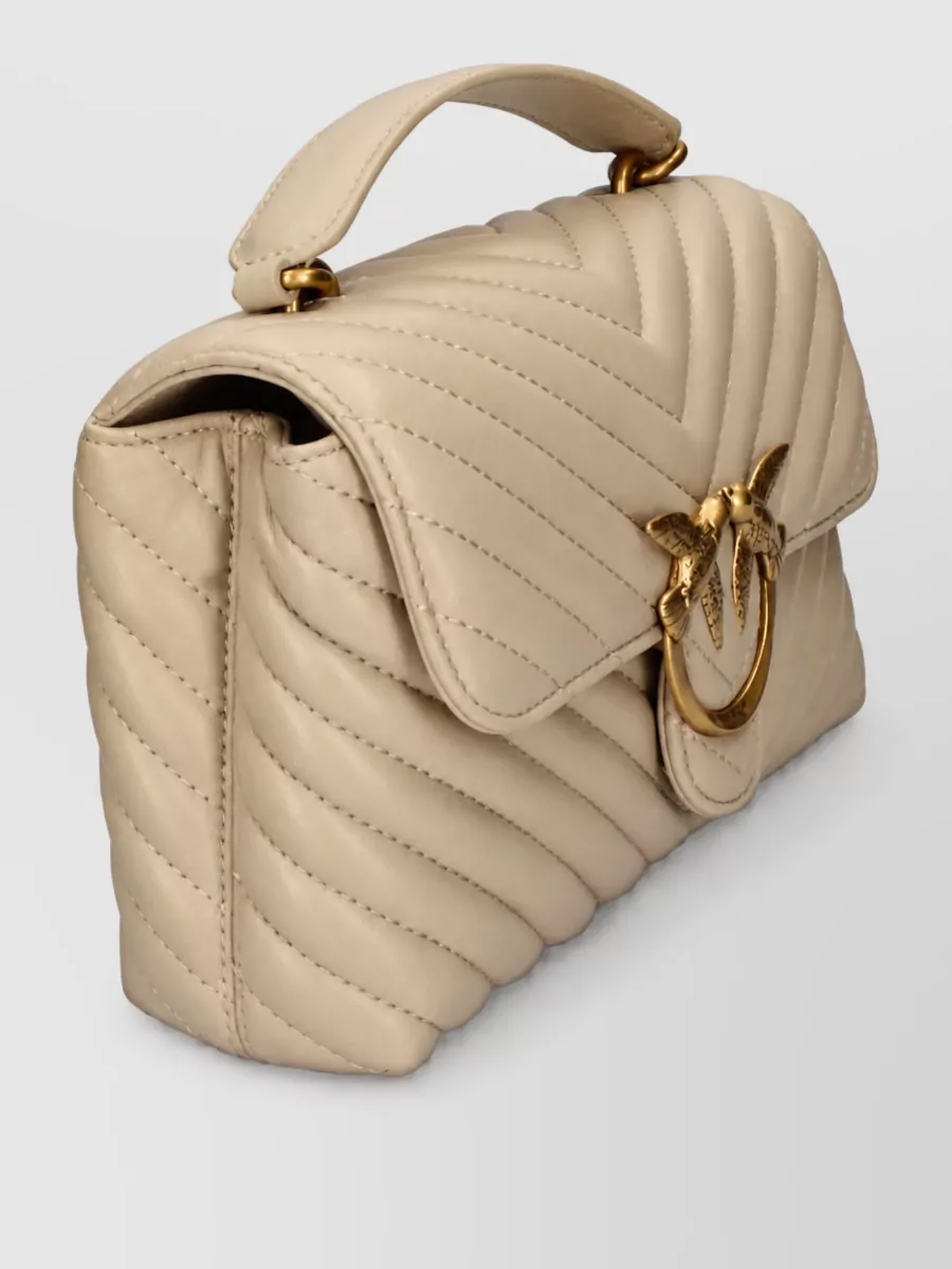 Pinko Love Bag Puff Mini Leather Clutch Bag