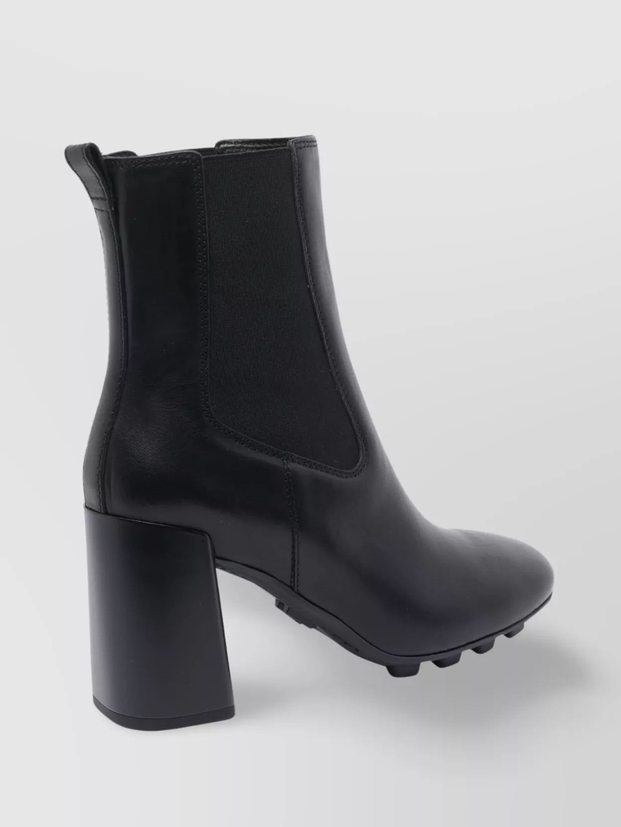 Hogan Pump Booties With Block Heel And Elastic Side Panels In Black