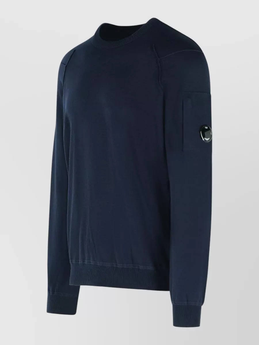 C.p. Company Cotton Ribbed Crewneck Sweater
