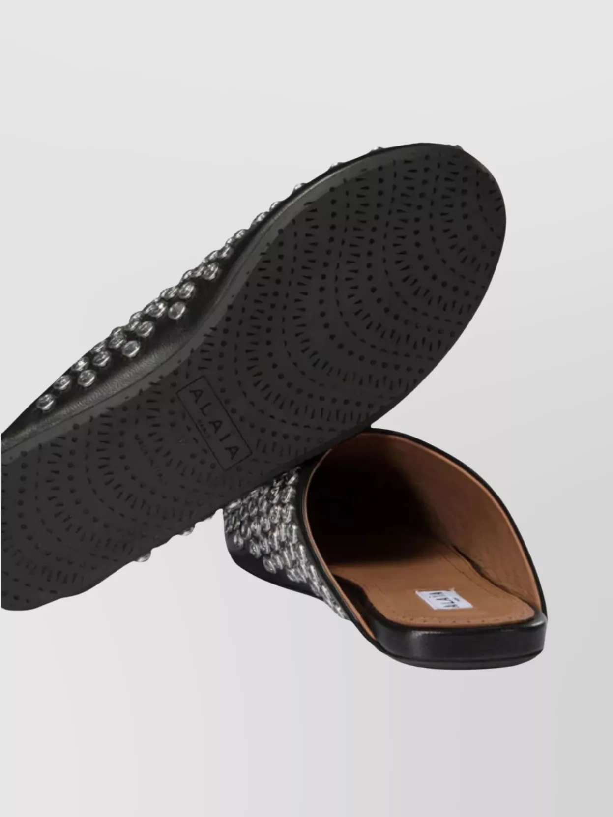 Alaïa Rhinestone Embellished Flat Mules