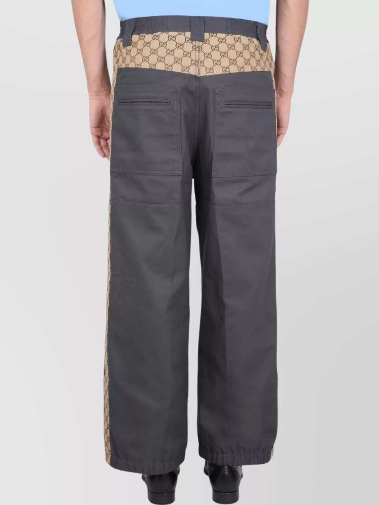 Gucci Cotton Pants Featuring Gg Inserts