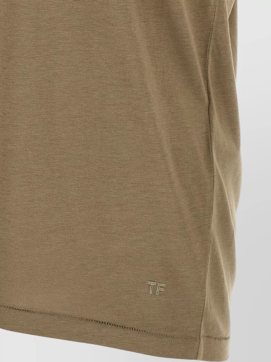 Tom Ford Logo Embroidered T-Shirt