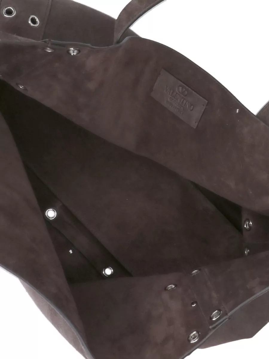 Valentino Garavani Circular Cutouts Studded Tote Bag