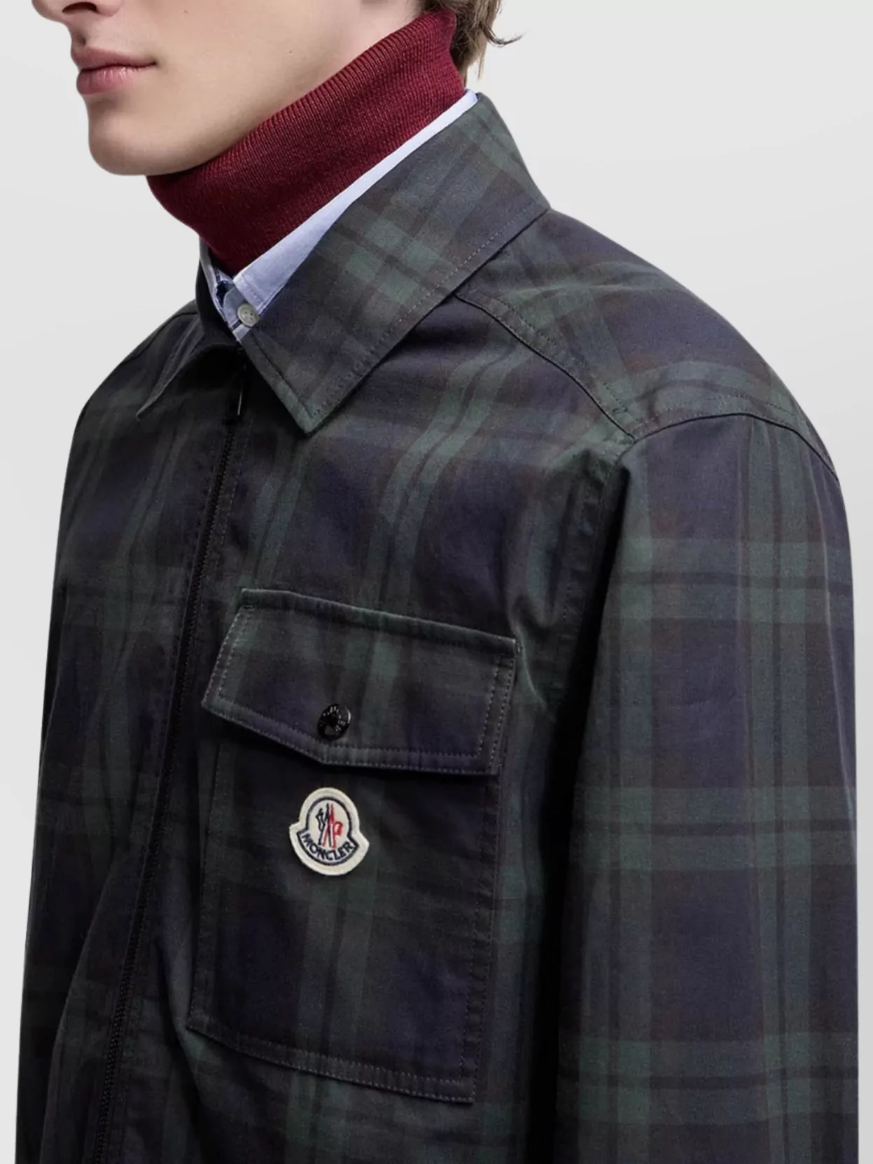 Moncler Plaid Long Sleeve Shirt