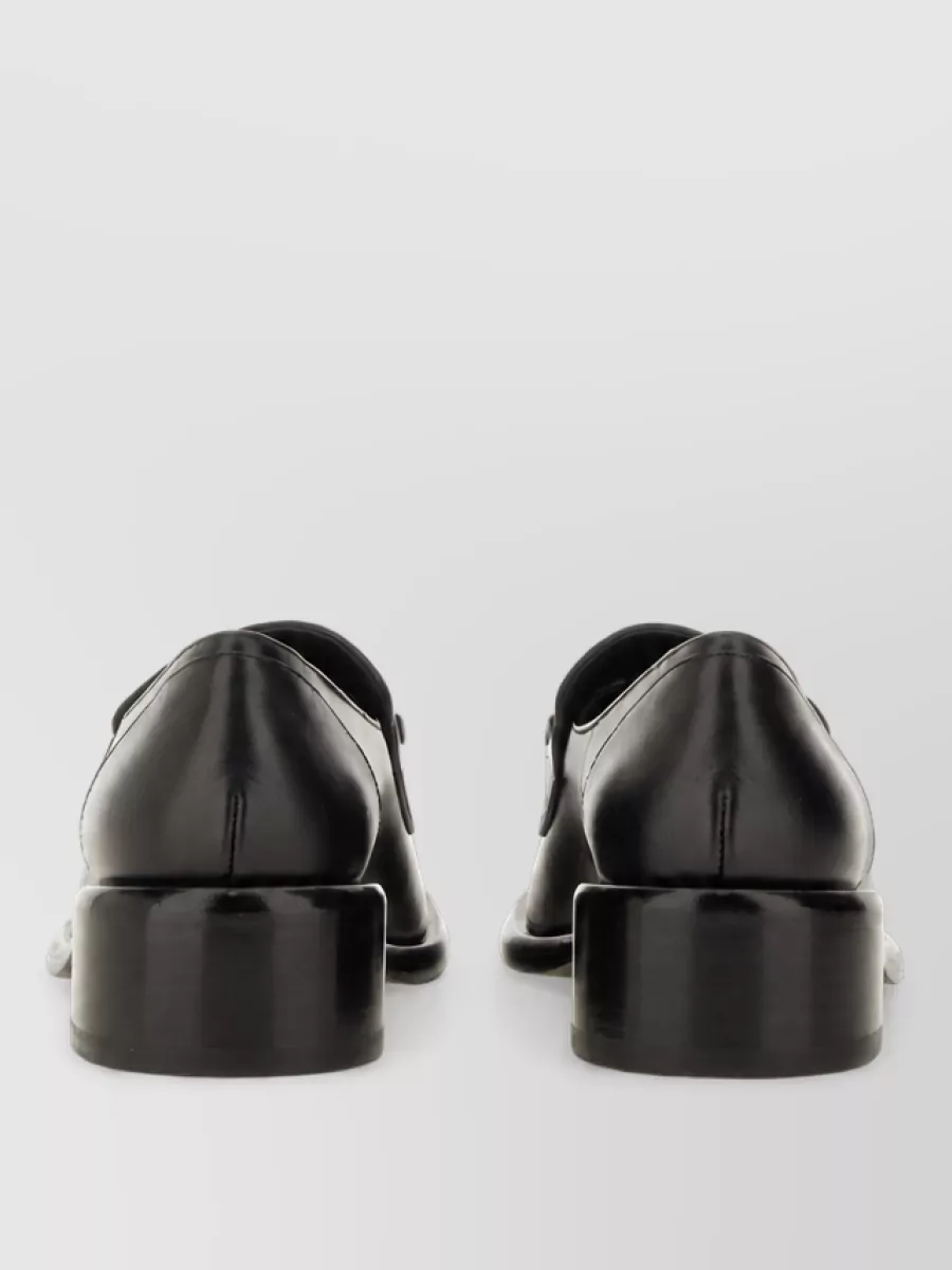 Gucci Moccasin Chain Detail Block Heel Shoe