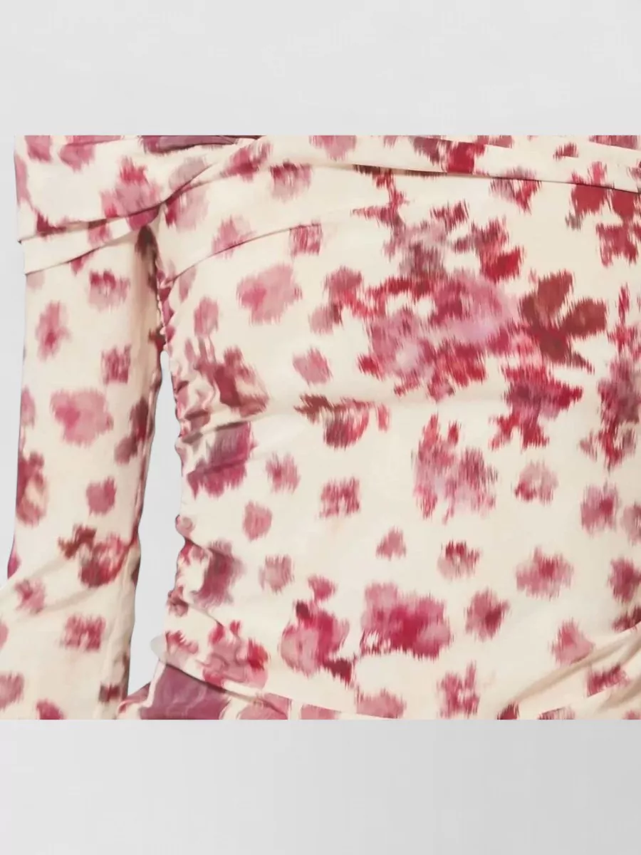 Isabel Marant Asymmetric Draped Knot Ruched Silk Top