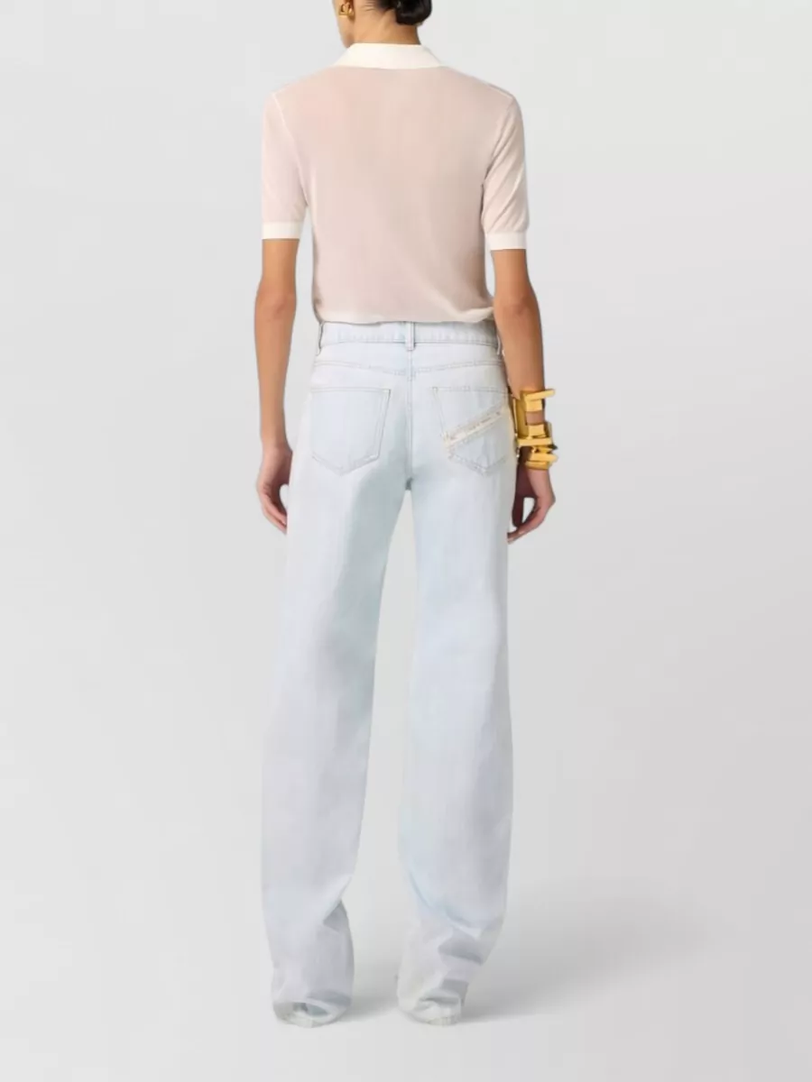 Elisabetta Franchi Denim Wide-Leg Trousers