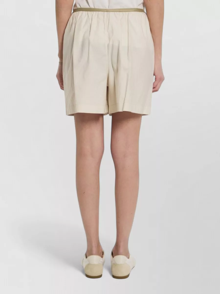 Lemaire Silk Blend Mid-Rise Wide-Leg Knee-Length Shorts