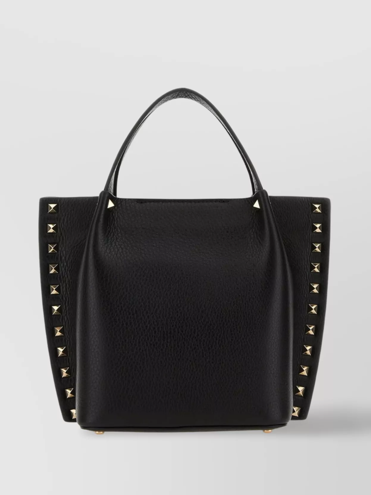 Shop Valentino Studded Leather Shoulder Bag In Black