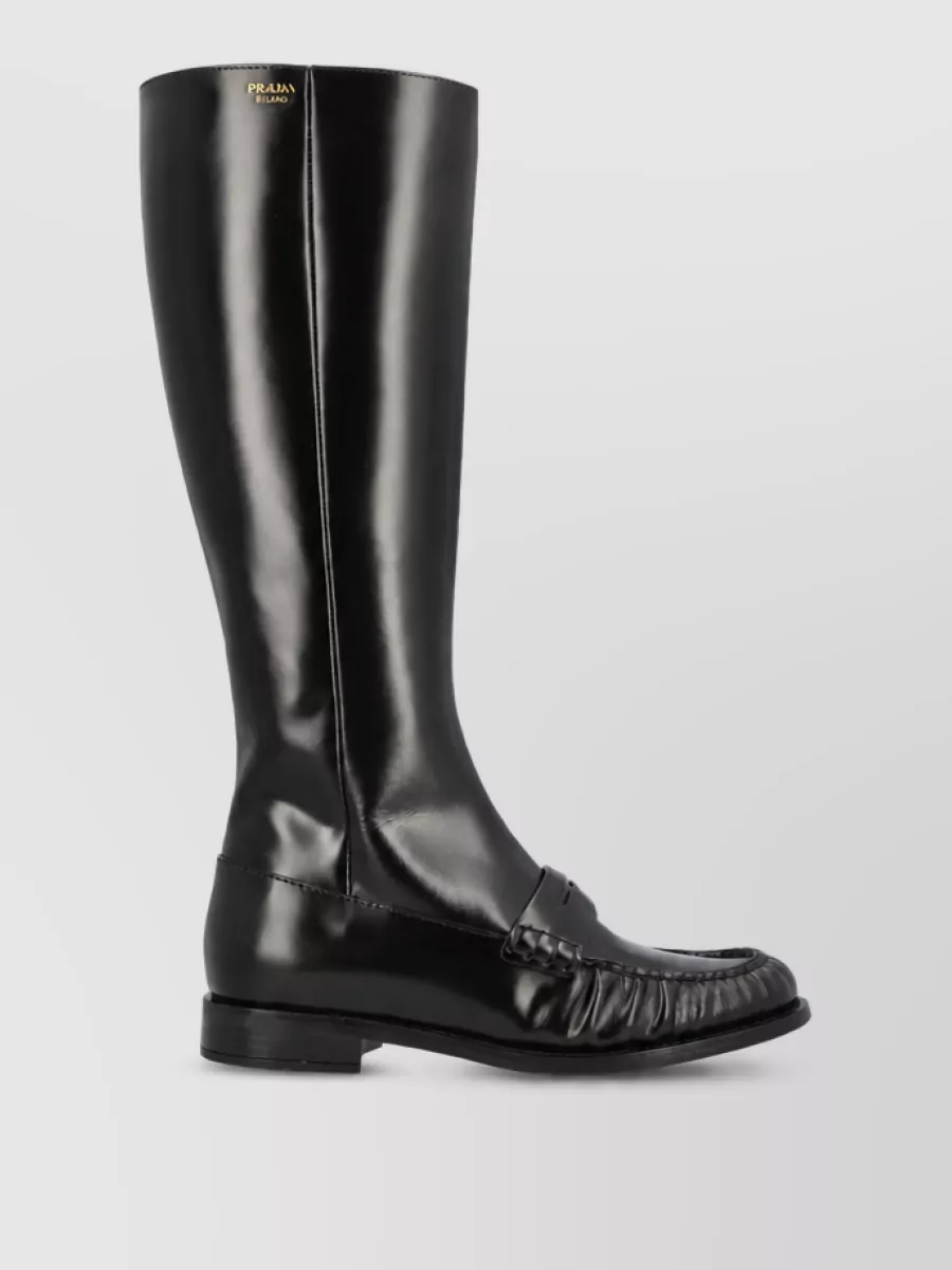 Prada Leather Ankle Boots