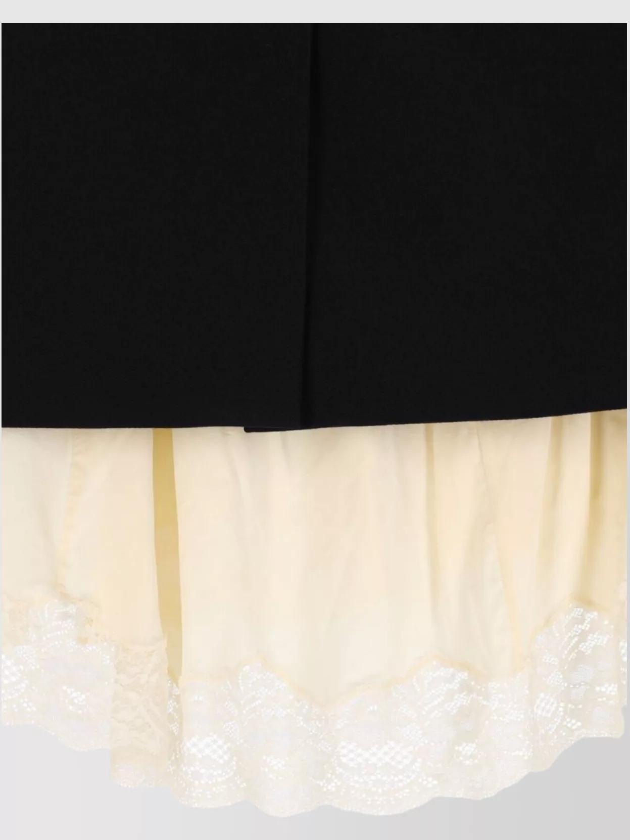 Balenciaga Layered Button Lace Belt Midi Skirt