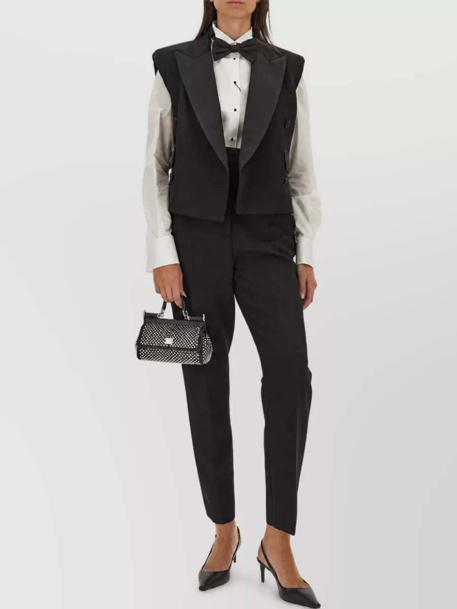 Dolce&Gabbana Double-Breasted Sleeveless Suit Jacket
