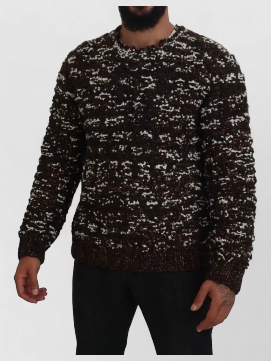 Dolce&Gabbana Wool-Blend Speckled Knitted Jumper
