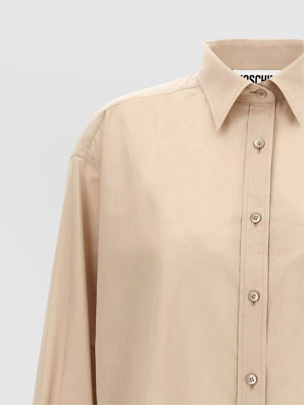 Moschino Cotton Shirt With Chest Pocket And Collar