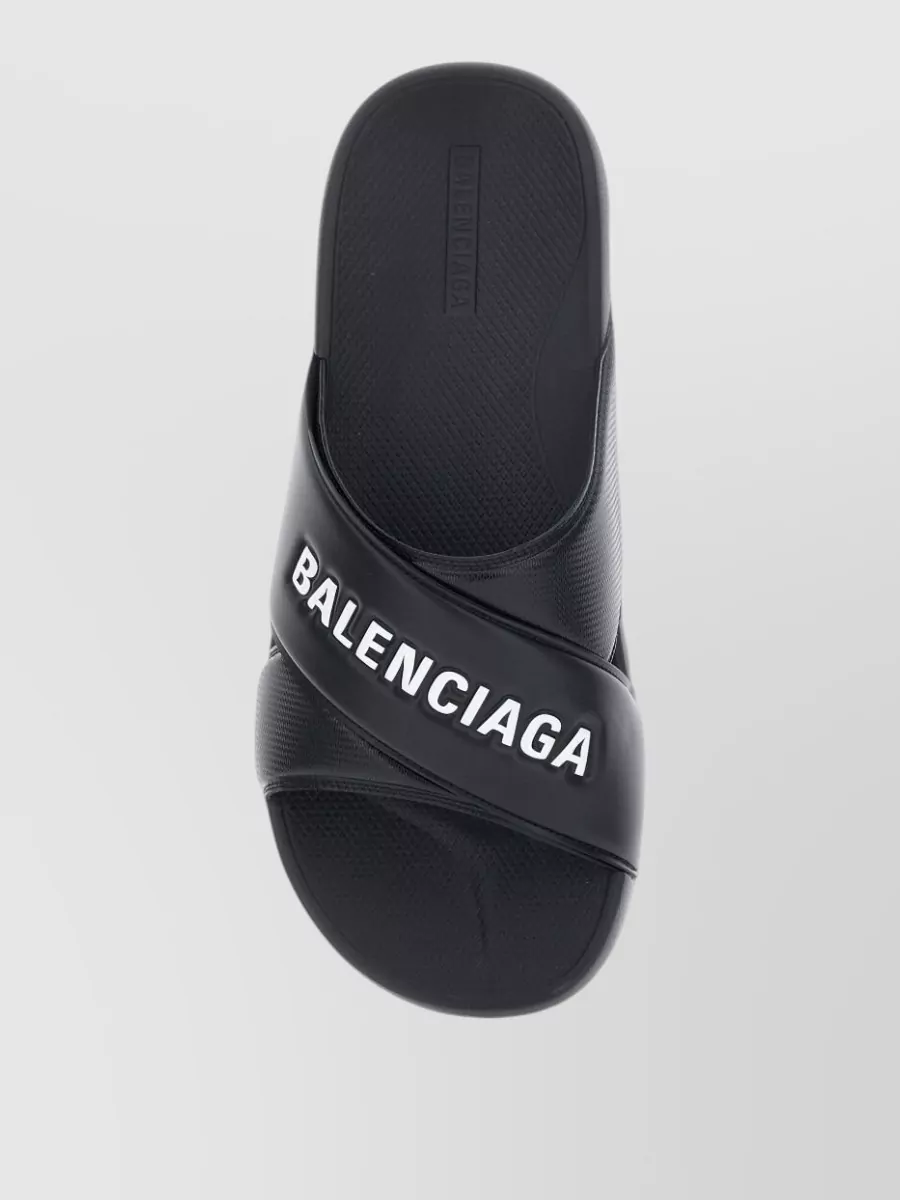 Balenciaga Logo-Strap Slides