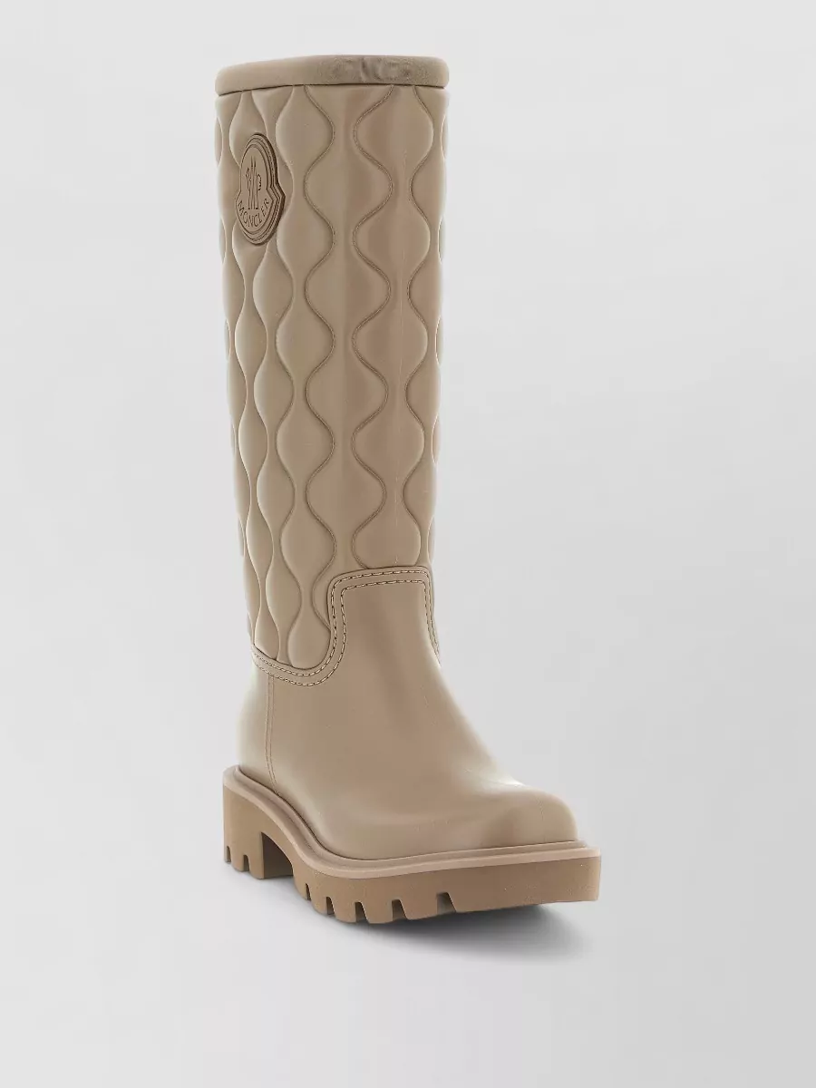 Moncler Quilted Knee-High Rain Boots
