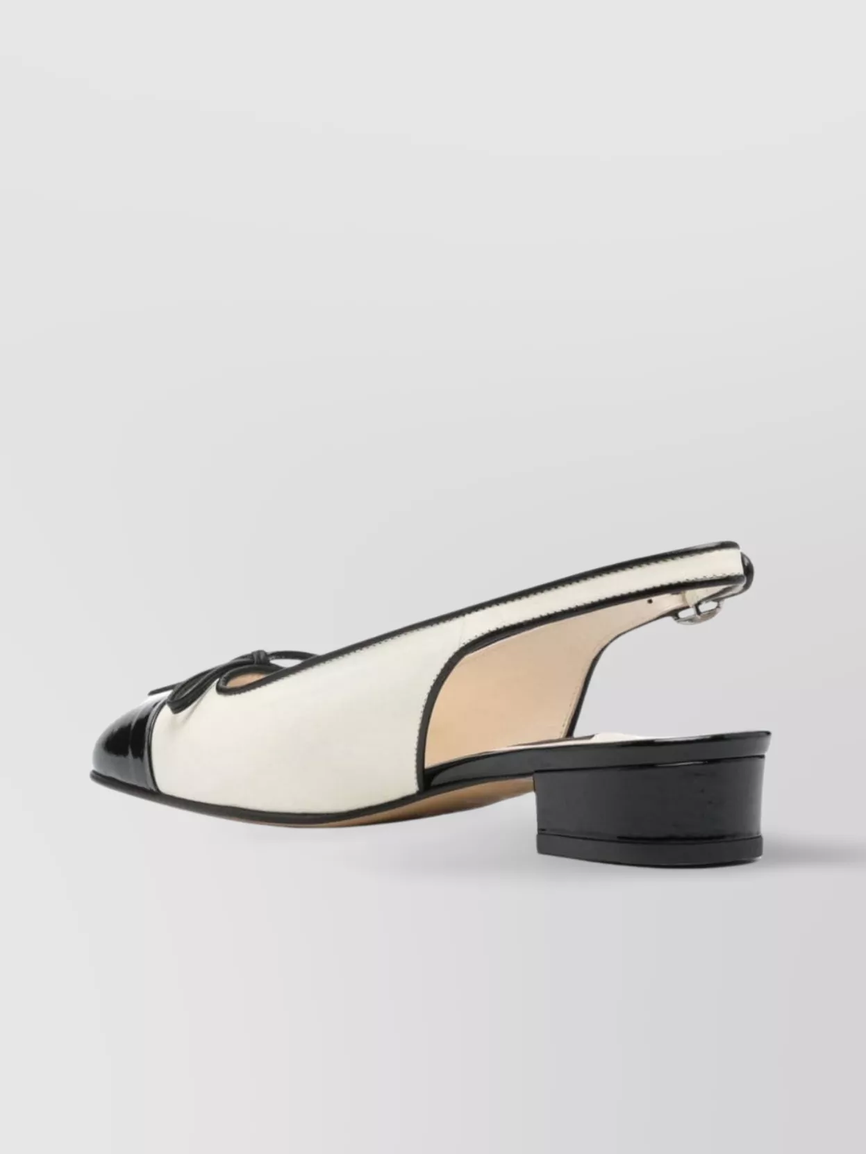 Carel Paris Two-Tone Almond Toe Leather Pumps With Bow