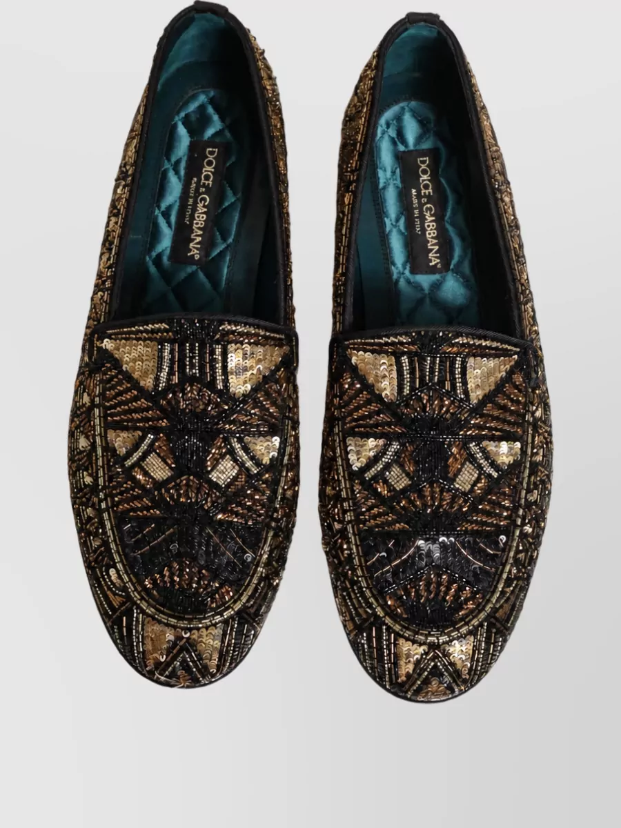 Dolce&Gabbana Leather Embellished Slippers