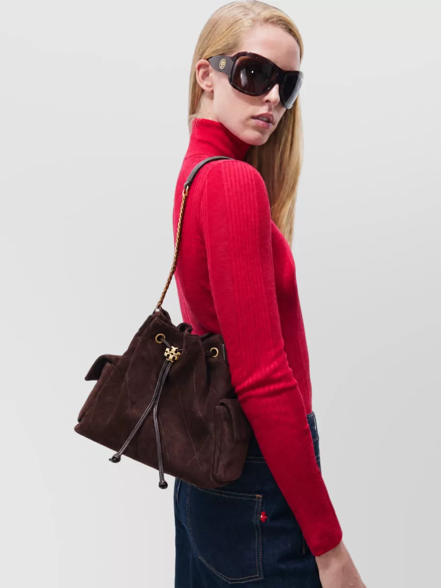 Tory Burch Leather Bucket Bag