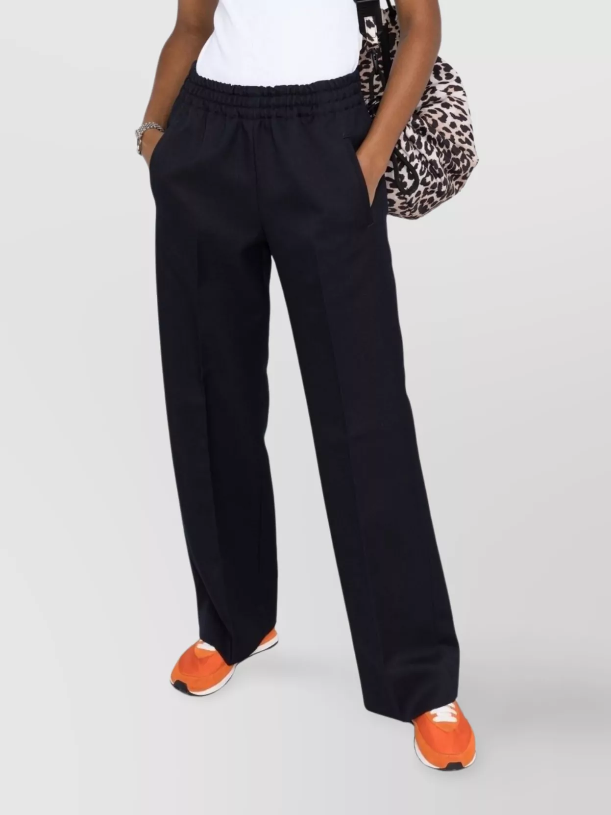 Golden Goose Wool-Blend High-Rise Wide-Leg Trousers