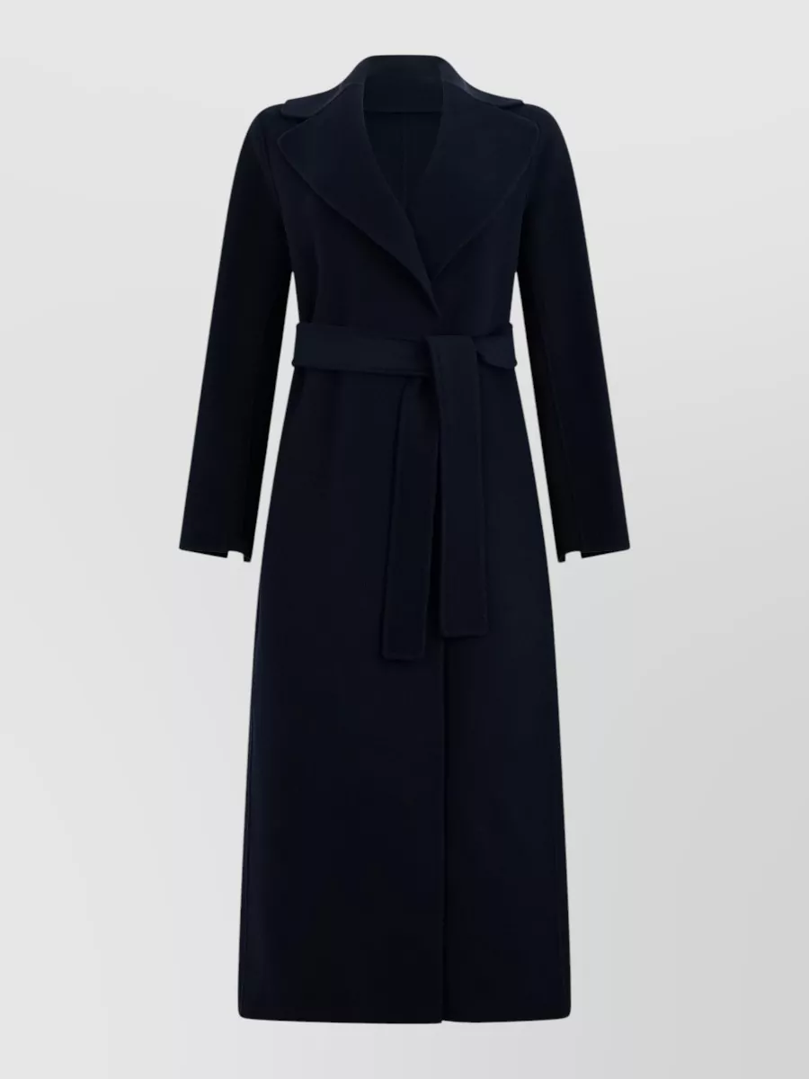 S Max Mara Virgin wool belted long coat