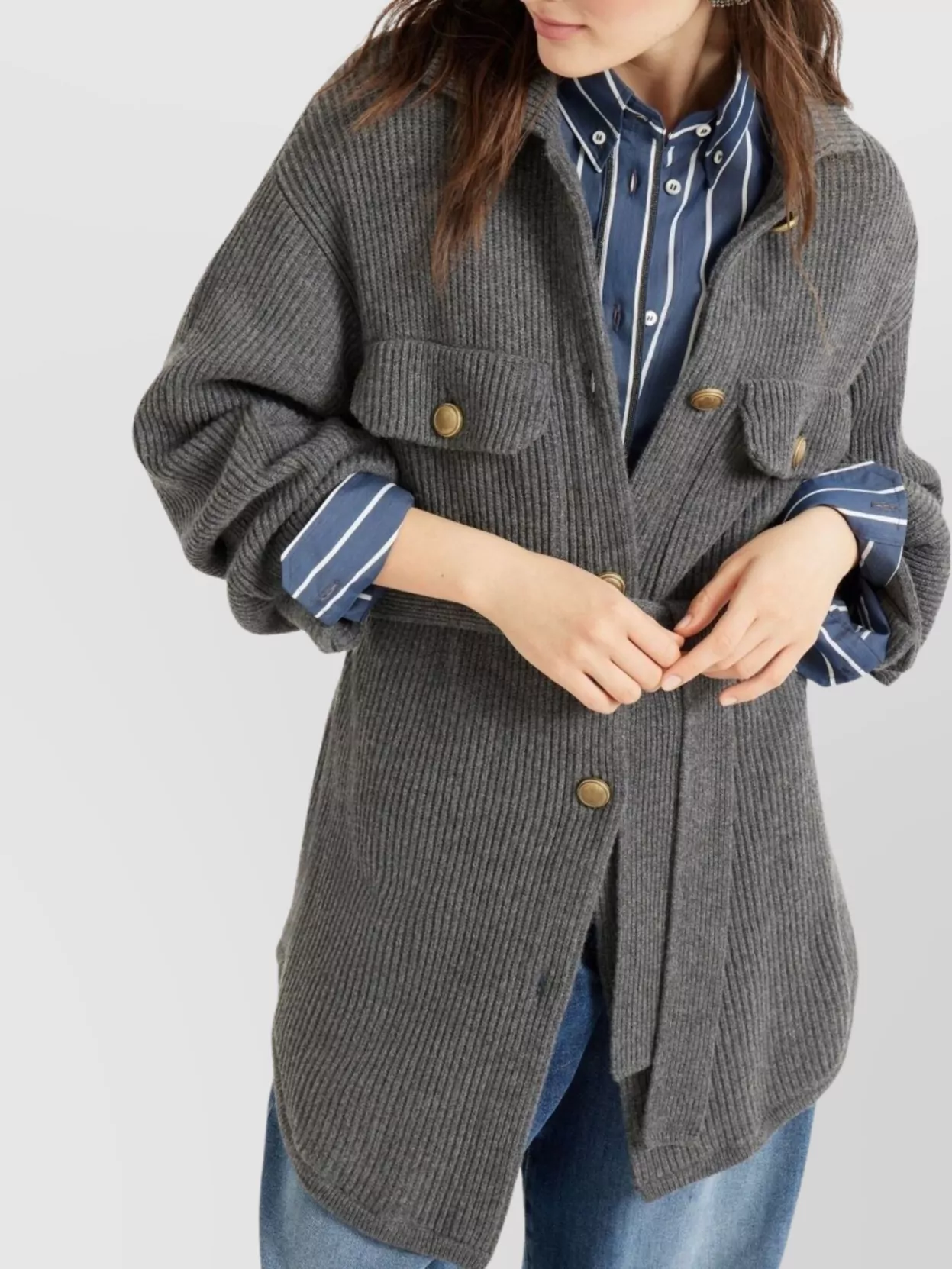Brunello Cucinelli Wool And Cashmere Belted Cardigan